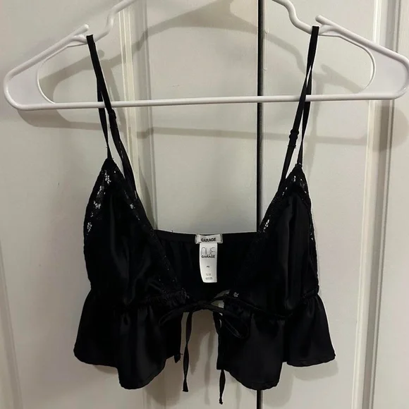 Garage Black Lace Trim Cami Top - Picture 1 of 3